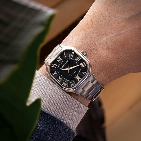 Thomas Earnshaw Coussin Men's Automatic 39mm Watch with Genuine Leather Strap ES-8284 in Saudi Arabia