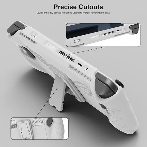 Full Protective Case for ASUS Rog Ally 7" 2023,Rog Ally Case with Detachable Front Shell Cover,Kickstand Protector Case,Non-Slip&Anti-Scratch,Frosted Handheld Design (White)… in Saudi Arabia