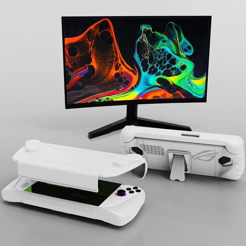 Full Protective Case for ASUS Rog Ally 7" 2023,Rog Ally Case with Detachable Front Shell Cover,Kickstand Protector Case,Non-Slip&Anti-Scratch,Frosted Handheld Design (White)… in Saudi Arabia