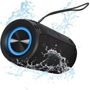 Mega Magnaboom Small Bluetooth Speaker | Portable 5.0 Bluetooth Waterproof Speaker | Wireless, LED Lights, Enhanced Bass, Indoor/Outdoor Parties and Travel