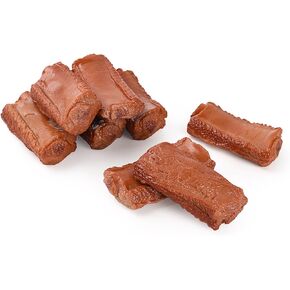 8PCS Artificial Pork Rib Fake Grilled Rib Meat Display Food for Home Kitchen Table Photo Props Party Decoration
