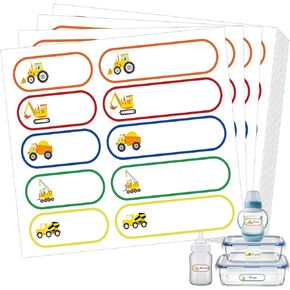 Tatuo 300 Pieces Baby Bottle Labels for Daycare Waterproof Name Labels for Kids School Supplies Sport Theme Self-Laminating Daycare Name Tag Stickers for Camp School Home(Sports)