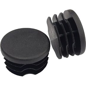 Cosmostar 1" Inch (25.4 mm) Round Plastic Plugs - Durable Black End Caps for Metal Tubing, Fences, Chair & Furniture Legs | Easy Glide Protection & Secure Fit - 10 Pcs