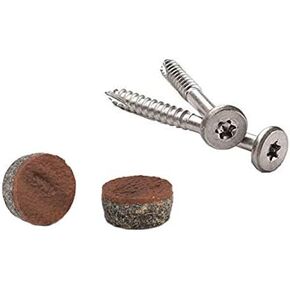 Pro Plug System for Fascia Plug and Screw Kit - Trex Tiki Torch Fascia Plugs and Stainless Steel Screws- 9 x 1-7/8 T-20 Star Dr- 100 Pieces