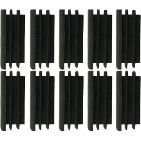 10PCS Rectangular Plastic Plugs 13x38mm Furniture Pipe Plugs Anti Slip Table and Chair Legs Inside Plugs End Caps Plugs for Metal Pipes Fences Bar Stools Floor Sliding Protection