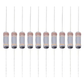 YOKIVE 100 PCS Carbon Film Resistors, 1W 3.3 Ohm 5% Tolerances Resistor, Good for DIY Electronic Projects (4 Color Band, 0.4x0.14-Inch)