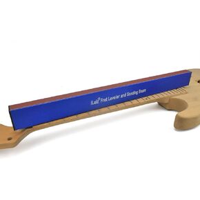 Fret leveler Sanding Beam Aluminum Guitar Fret Leveling Tool luthier tool for Tuning, Maintenance and Repairing, with 100, 240, 320 Grit Self-Adhesive Sandpaper, 21"-540mm, Blue