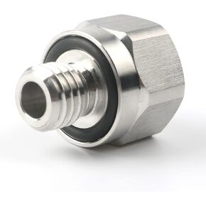 Silver 12mm-1.75 Thread Size Oil Drain Valve Adapter