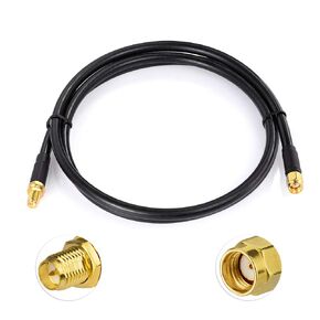 BINGFU WiFi Antenna Extension Coaxial Cable 3.28ft RP-SMA Male to RP-SMA Female Bulkhead Mount Double Shielded Low Loss ALSR240 Cable for WiFi Wireless Router Hotspot Security IP Camera