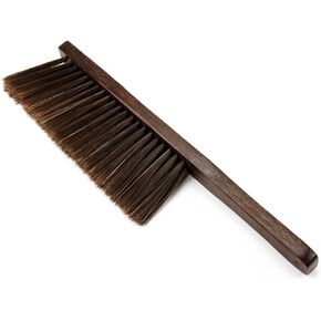 فرشاة غبار مكنسة يدوية، شعيرات ناعمة بمقبض خشبي طويل لتنظيف الأريكة والأثاث والأريكة والملابس والسيارة (مقبض منحني) in Kuwait