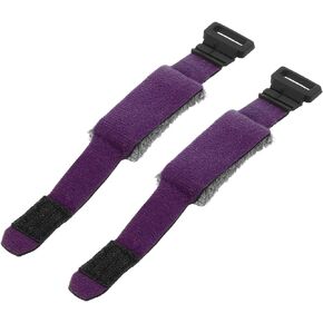 MECCANIXITY Guitar Mute Wrap Band 7.1x0.9 Inch Noise Reducer for Guitar Bass Ukulele Purple, Pack of 2