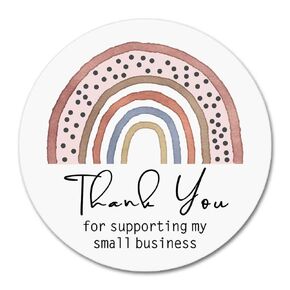 Rainbow Stickers Thank You For Supporting My Small Business Stickers Small Business Labels Customer Stickers Happy Mail Sticker, 120 Pcs/Lot