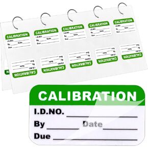 300 Pack 0.5" x 1" Calibration Labels Self Laminating Calibration Sticker Labels with O Ring Stickers for NIST & ISO-9000 Calibrations Inventory Quality Control Organization