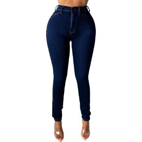 HTD Women's Stretchy Skinny Jeans High Waisted Butt Lifting Denim Pants in Kuwait