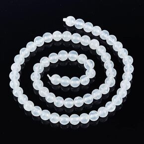 CHGCRAFT 91Pcs 4mm Natural Selenite Beads Stands Round Loose Beads for Bracelet Jewelry Making, 1Strand 15.7inch, White in Kuwait