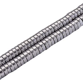 Cheriswelry 370pcs 6x1mm Flat Round Metal Heishi Beads Spacer Gold Plated Hematite Beads Friendship Bracelet Boho Beads Flat Disc Coin Loose Beads for Surfer Bohemian Jewelry Making Supplies