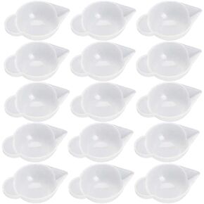 HUAYU 15 Pcs Silicone Mold Cup Dispenser, Mini Measuring Cup Resin Molds, Color Modulation Tools for DIY Epoxy Resin Craft