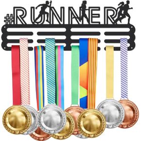 SUPERDANT Running Medal Hanger Inspirational Personalised Medal Hangers World's Okayest Runner for Runners Wall Mount