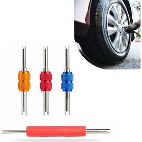 102 PCS Car Valve Core Installation Tool Set, Durable Metal Air Conditioning Valve Repair Accessories, Universal Vehicle Conditioning Repair Wrench Replacement for Car Truck SUV (Multicolored)