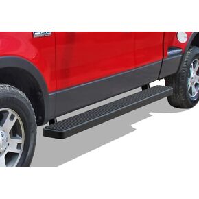 APS Running Boards (Nerf Bars Side Steps Step Bars) Compatible with Ford F150 2004-2008 Super Cab (Exclude Heritage) (Stainless Steel Black Powder Coated 5 inches)