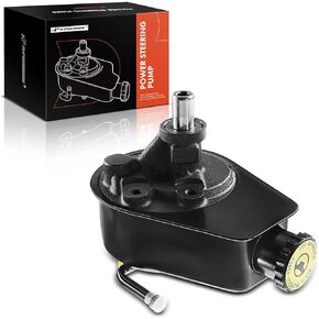 A-Premium Power Steering Pump, with Reservoir, Compatible with Cadillac Brougham 1991-1992, Fleetwood 1993, Buick Roadmaster 1992-1993, 5.0L 5.7L Gas, Replace # 26031756, 26019110