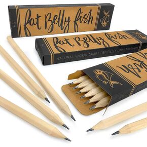 Natural Wood Unvarnished Craft Pencils - HB - Pack of 36 in Kuwait