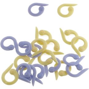 E-outstanding 20pcs 16mm Small Counter Stitch Markers Mixed Color Plastic Knitting Tools Locking Stitch Markers