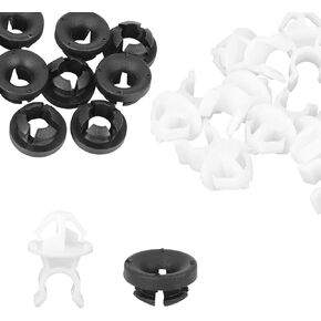 X AUTOHAUX 20pcs Black White Car Hood Prop Rod Clip for Honda Accord Fit CRV Civic City