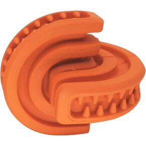 spiralball - Snack Dispensing and Teeth Cleaning Dog Toys, Non-Toxic, Non-breakable Feeding Ball (Intellectual Toys for Dogs and Cats) Peanut Butter Flavor Fiesta red