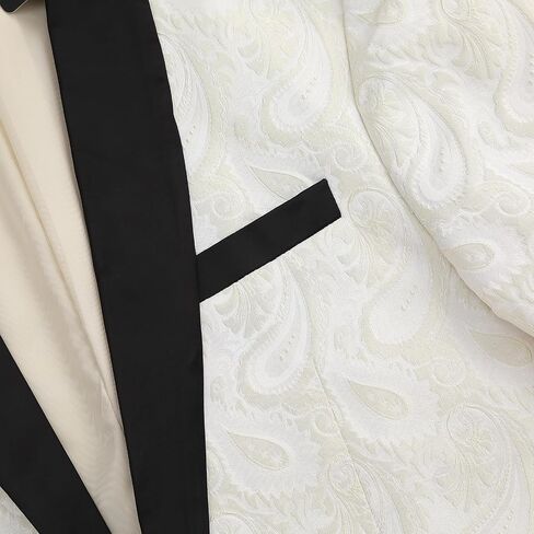 Men's Tuxedo Jacket Shawl Lapel Paisley Blazer One Button Suit Jacket Floral Blazer for Wedding Dinner Party Prom in Saudi Arabia