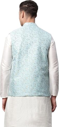 ملابس القيقب الأزهار الرجالية نهرو سترة تقليدية الهند سترة صدرية in Kuwait