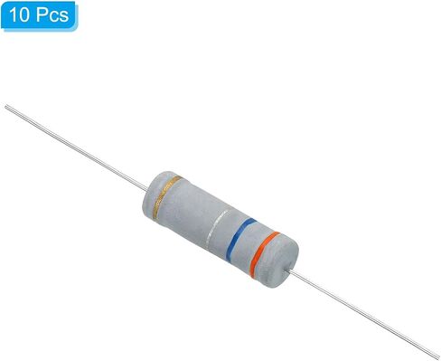 PATIKIL 5Watt 0.36 Ohm Carbon Film Resistor, 10 Pcs 5% Tolerance Resistors Axial Lead Colored Ring for DIY Projects and Experiments in Kuwait