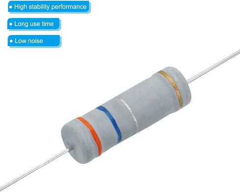 PATIKIL 5Watt 0.36 Ohm Carbon Film Resistor, 10 Pcs 5% Tolerance Resistors Axial Lead Colored Ring for DIY Projects and Experiments in Kuwait
