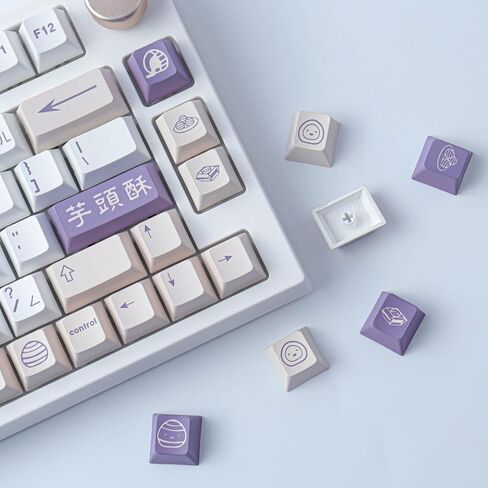 أغطية مفاتيح Tsungup PBT، 142 مفتاحًا، أغطية مفاتيح ذات شكل الكرز، أغطية مفاتيح صبغ التسامي، أغطية مفاتيح مخصصة لتخطيط ANSI، مفاتيح Cherry MX، لوحات المفاتيح الميكانيكية in Saudi Arabia