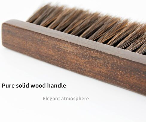 فرشاة غبار مكنسة يدوية، شعيرات ناعمة بمقبض خشبي طويل لتنظيف الأريكة والأثاث والأريكة والملابس والسيارة (مقبض منحني) in Kuwait