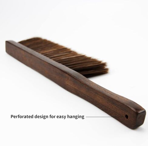 فرشاة غبار مكنسة يدوية، شعيرات ناعمة بمقبض خشبي طويل لتنظيف الأريكة والأثاث والأريكة والملابس والسيارة (مقبض منحني) in Kuwait