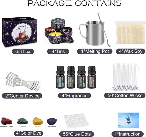 Benooa Candle Making Kit with Electric Hot Plate, DIY Scented Candle Making Supplies Set with Beeswax, Candle Wicks, Fragrance Oil, Candle Dye and Candle Jars in Saudi Arabia