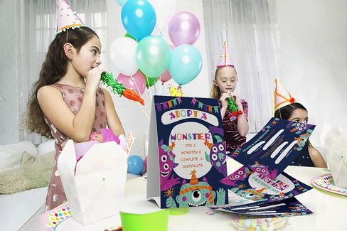 1 تبني علامة الوحش و10 مجموعة شهادات تبني الوحش، تبني حفلة، حفلة عيد ميلاد للأطفال، حفلات الفصل الدراسي/010B in Kuwait