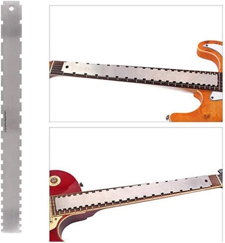 أدوات قياس لوثير، أداة لوثير بحافة مستقيمة على شكل رقبة الجيتار لمعظم الجيتارات الكهربائية (فضية) in Kuwait