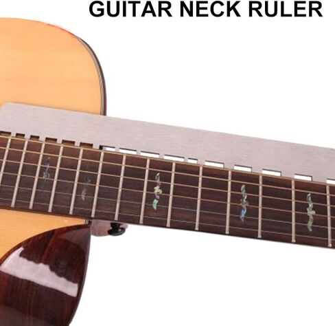 أدوات قياس لوثير، أداة لوثير بحافة مستقيمة على شكل رقبة الجيتار لمعظم الجيتارات الكهربائية (فضية) in Kuwait