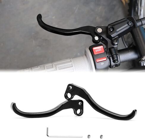 Brake Clutch Lever Hand Levers, 2PCS Left & Right Aluminum Pivot Brake Clutch Levers, Compatible for Sur Ron Light Bee Segway X260 X160 Dirt Bike Enduro - Black in Saudi Arabia
