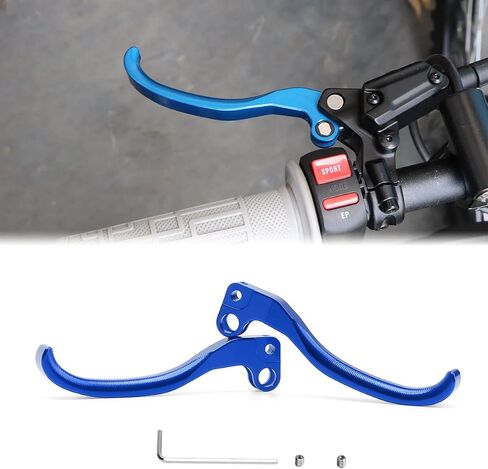 Brake Clutch Lever Hand Levers, 2PCS Left & Right Aluminum Pivot Brake Clutch Levers, Compatible for Sur Ron Light Bee Segway X260 X160 Dirt Bike Enduro - Black in Saudi Arabia
