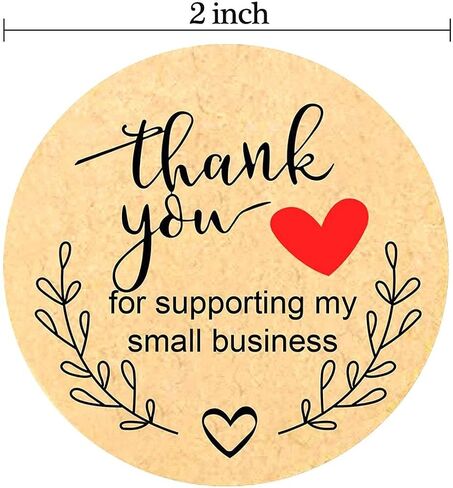 2'' Thank You Stickers Small Business - 500 Count Thank You for Supporting My Small Business Stickers for Bags, Boxes, Envelopes, Ideal for Crafters & Online Sales (Gold) in Saudi Arabia