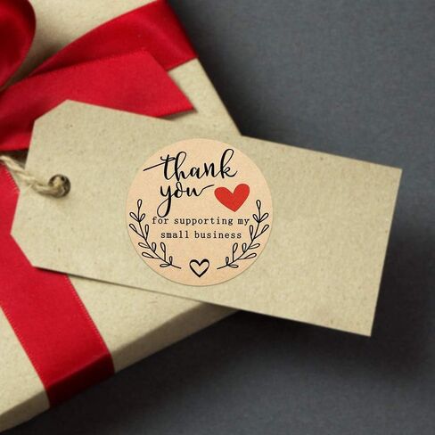 2'' Thank You Stickers Small Business - 500 Count Thank You for Supporting My Small Business Stickers for Bags, Boxes, Envelopes, Ideal for Crafters & Online Sales (Gold) in Saudi Arabia
