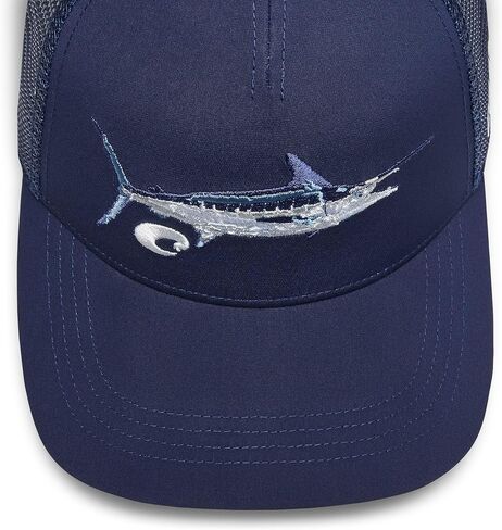 Costa Del Mar Stitched Trucker Marlin Hat Ice Blue in Saudi Arabia