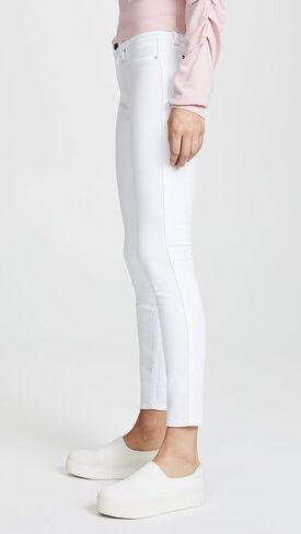 7 For All Mankind بنطال جينز نسائي متوسط ​​الارتفاع بقصة ضيقة عند الكاحل in Saudi Arabia