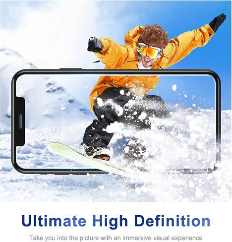 CANSHN 3 Pack Screen Protector for iPhone 11 [6.1 inch] + 3 Pack Tempered Glass Camera Lens Protector with Easy Installation Frame, Anti-Scratch, Case Friendly, 9H Hardness, HD Clear Film [6 Pack] in Saudi Arabia