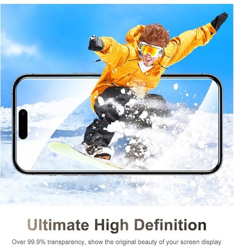 CANSHN 3 Pack Screen Protector for iPhone 11 [6.1 inch] + 3 Pack Tempered Glass Camera Lens Protector with Easy Installation Frame, Anti-Scratch, Case Friendly, 9H Hardness, HD Clear Film [6 Pack] in Kuwait