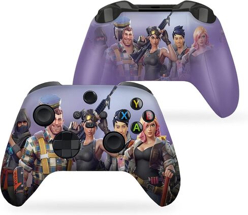 وحدة تحكم DreamController Fortnight Blue المخصصة X-box لاسلكية متوافقة مع X-box One/X-box Series X/S مخصصة بفخر في الولايات المتحدة الأمريكية مع طباعة HYDRO-DIP الدائمة (ليست مجرد جلد) in Kuwait