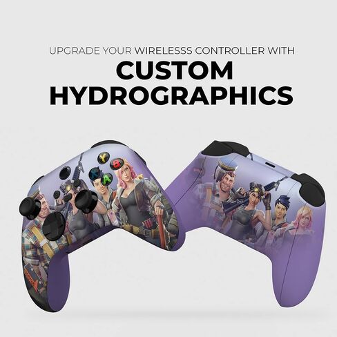 وحدة تحكم DreamController Fortnight Blue المخصصة X-box لاسلكية متوافقة مع X-box One/X-box Series X/S مخصصة بفخر في الولايات المتحدة الأمريكية مع طباعة HYDRO-DIP الدائمة (ليست مجرد جلد) in Kuwait